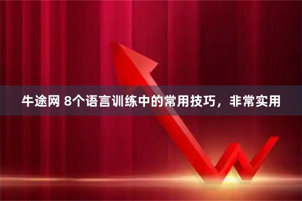 牛途网 8个语言训练中的常用技巧，非常实用